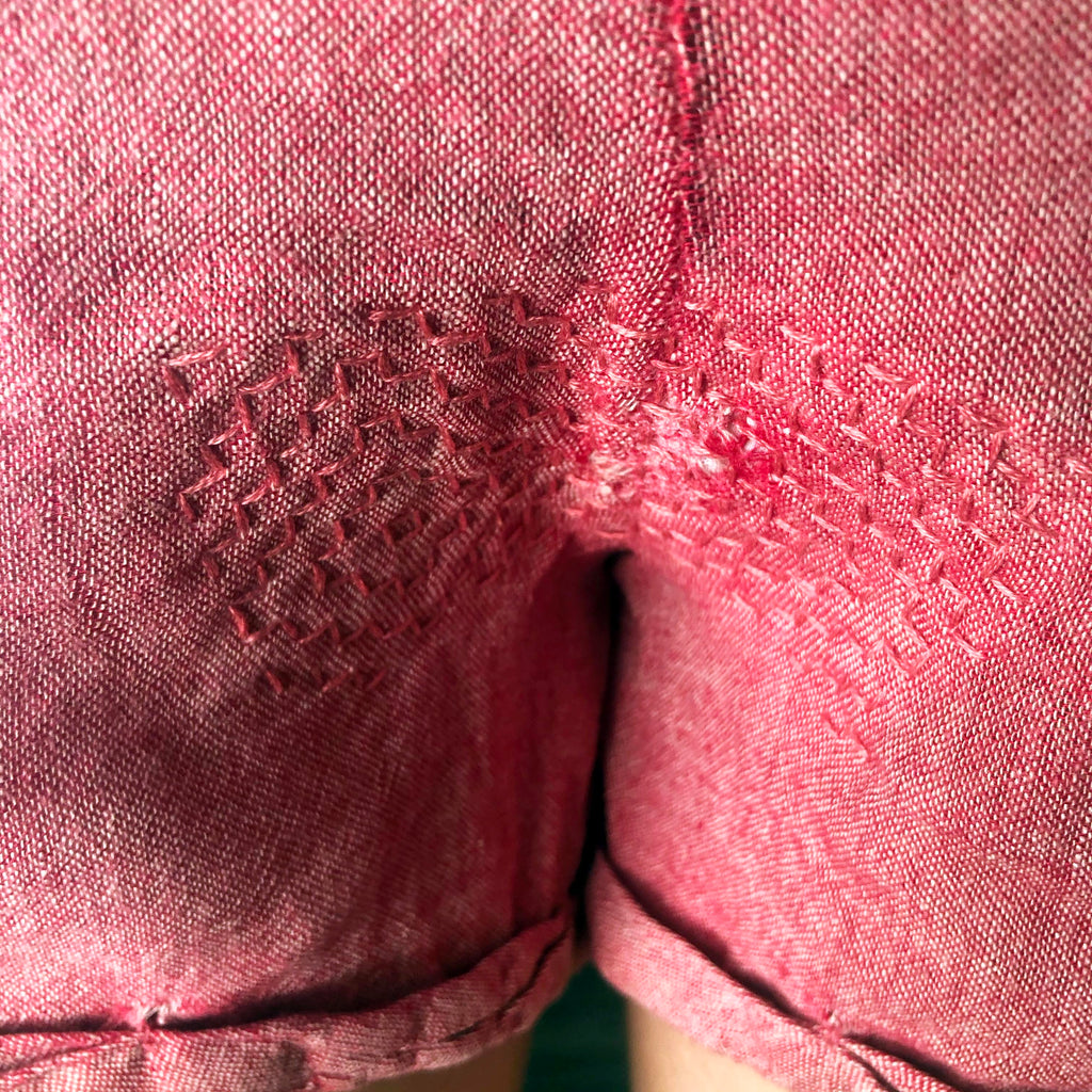 Seat Reinforcement with Visible Mending