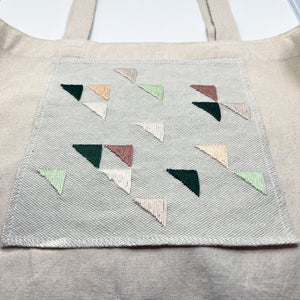 Hand Embroidered Corner Triangles Patch