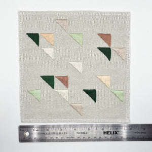 Open image in slideshow, Hand Embroidered Corner Triangles Patch
