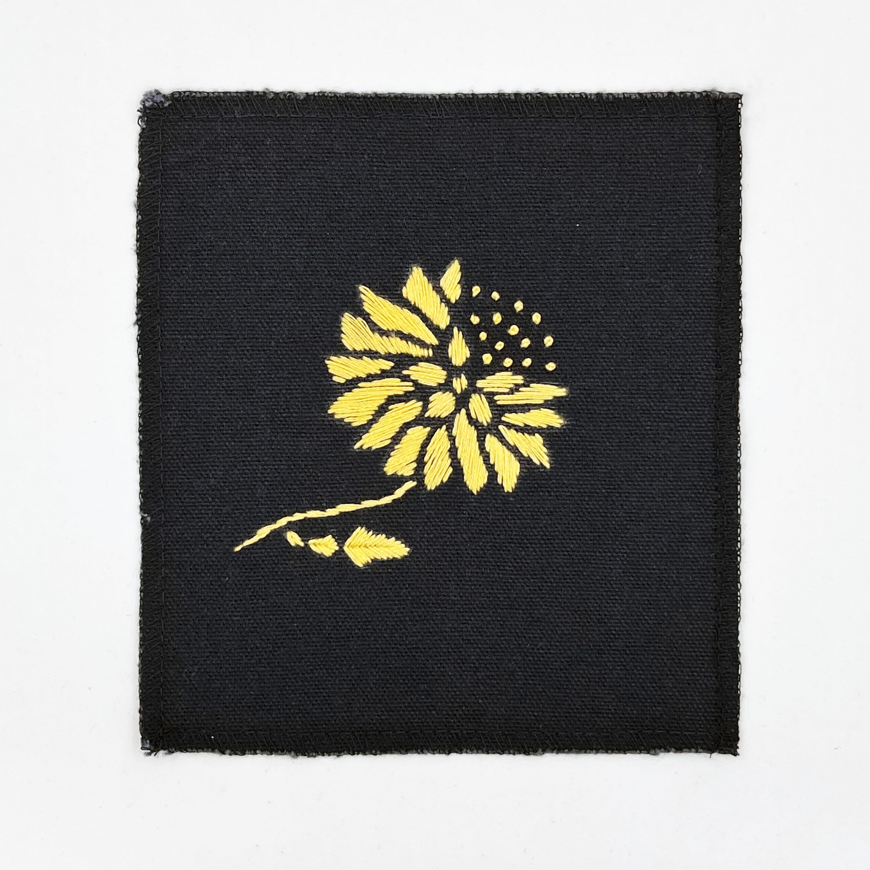 Hand Embroidered Dandelion Patch