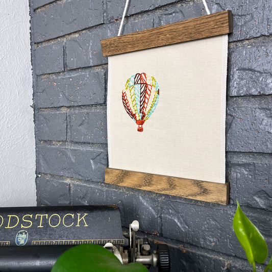 Wall Hanging- Hand Embroidered Hot Air Balloon